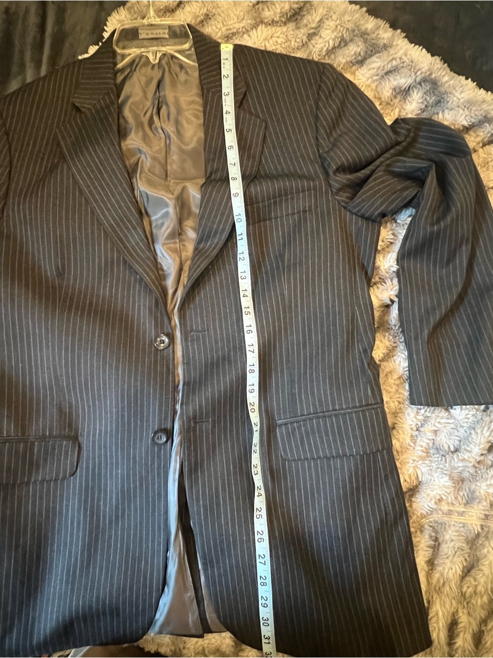 j.ferrar Black Pinstripe 40L Two-Piece Suit - Picture 10 of 10